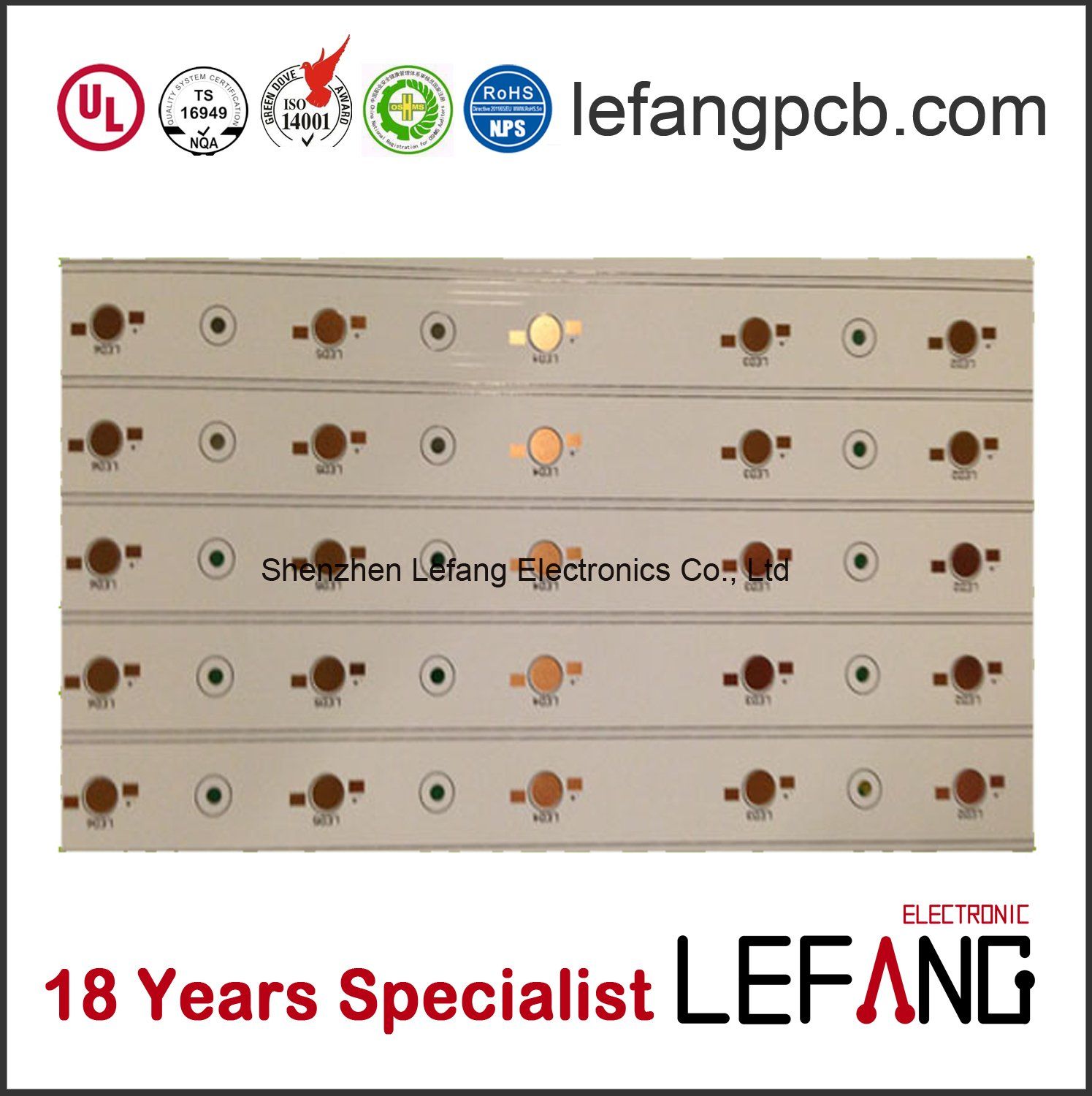 Single Sided PCB for SMD LED Light Panel 5730/2835/5050