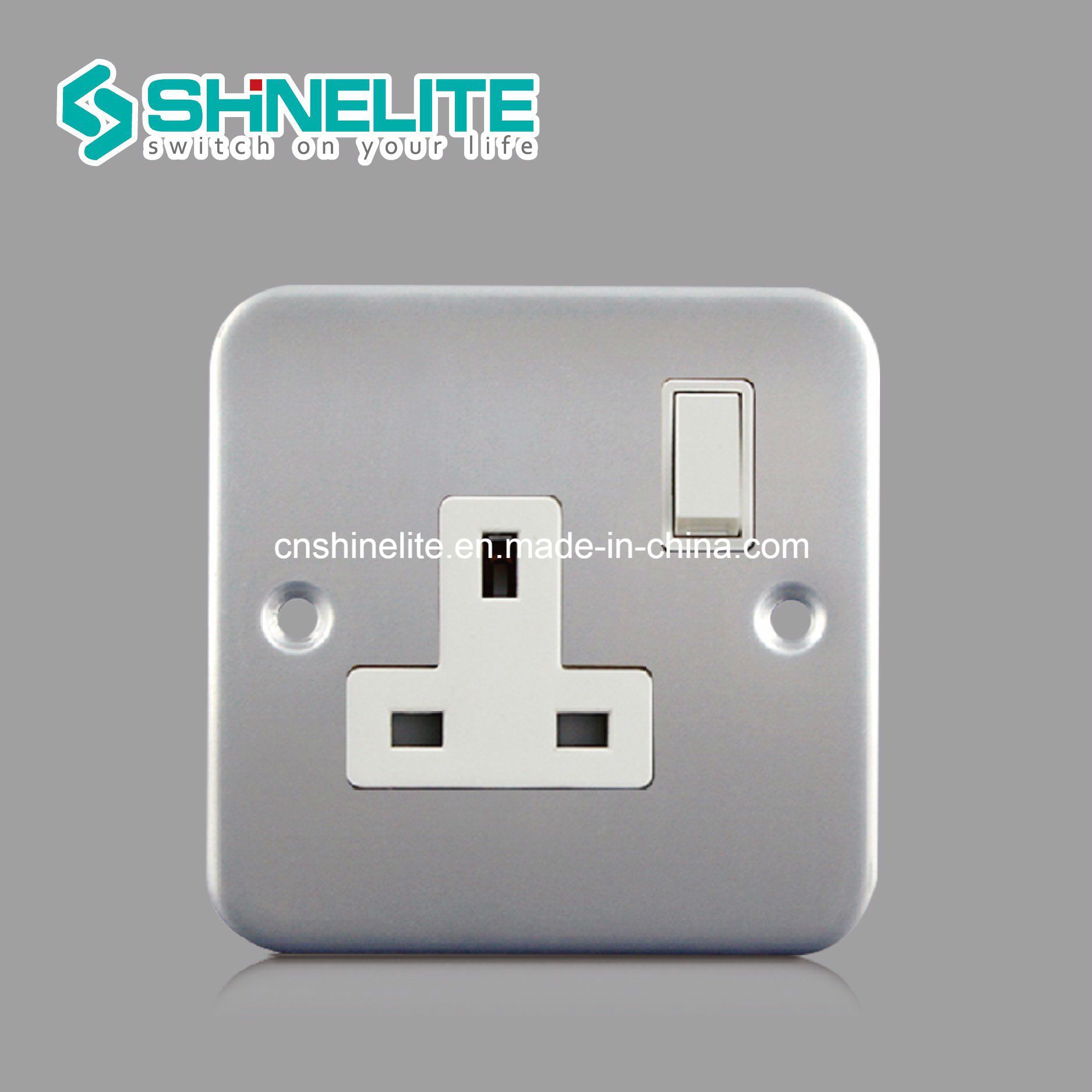 BS Standard Metal Clad 13A Wall Switch and Socket