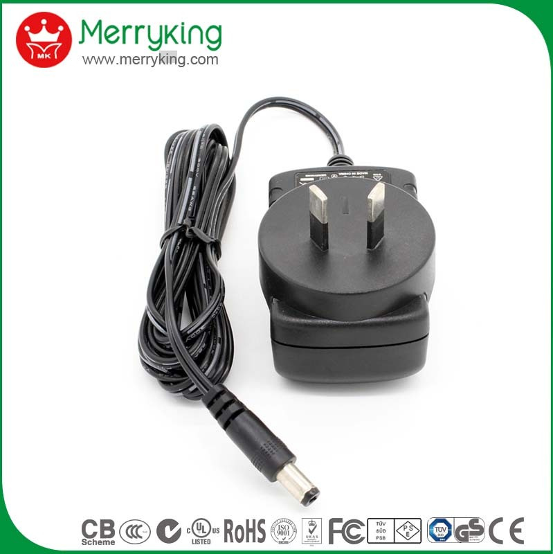 6V 1.5A Au Type SAA CB C-Tick RCA Certified Wall Mount Type Switching Power Adapter