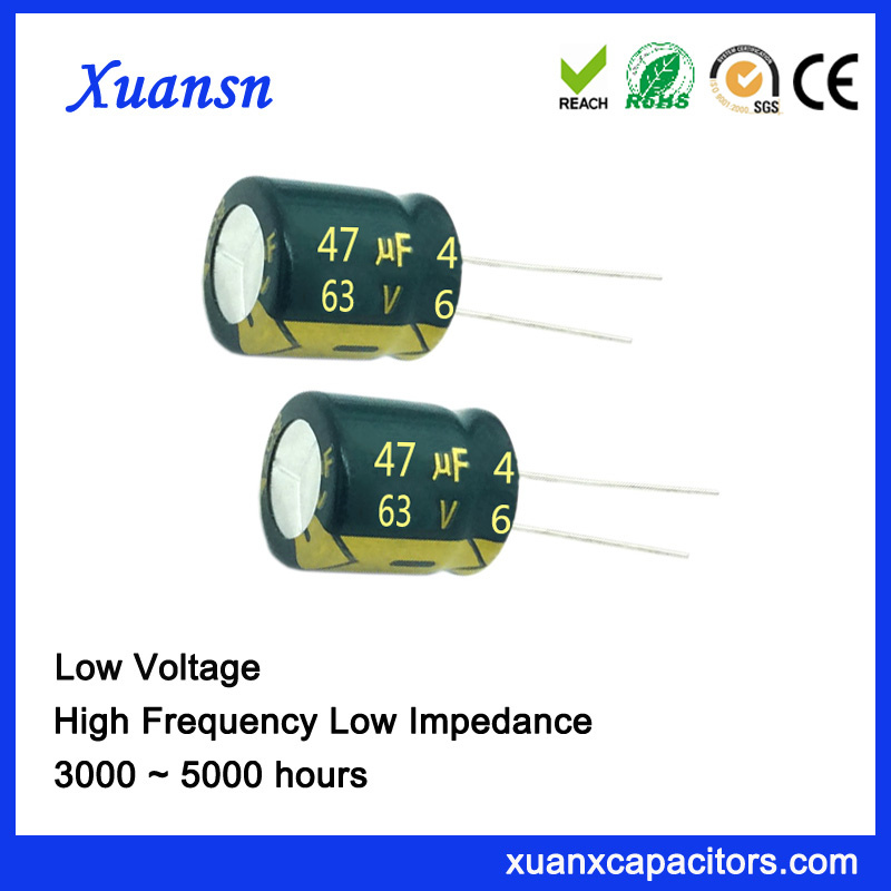 China 63V 47UF Electrolytic Capacitor High Frequency