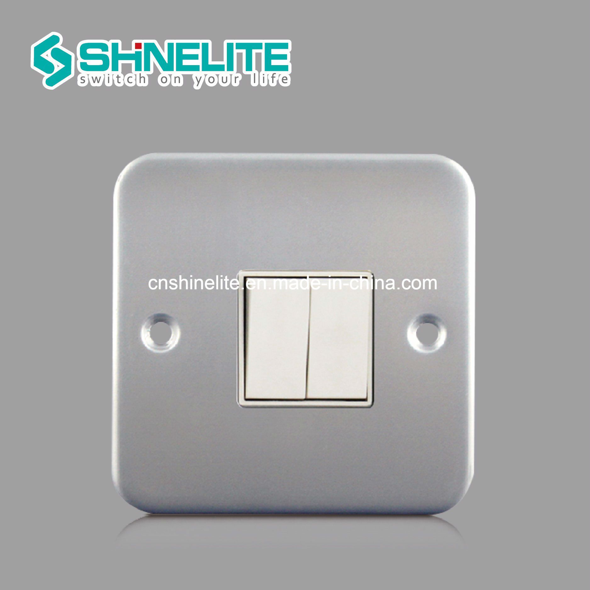 Factory Price 2 Gang 1 Way Electric Switch Ce Certificate