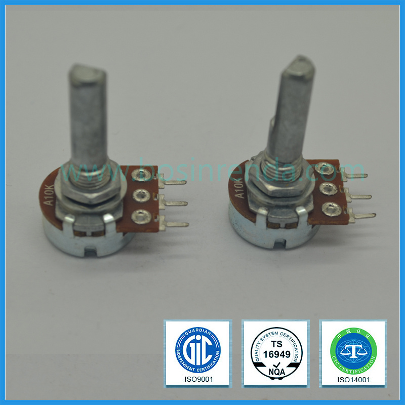 Low Cost Potentiometer 16mm B10k D-Shaft Rotary Potemtiometer