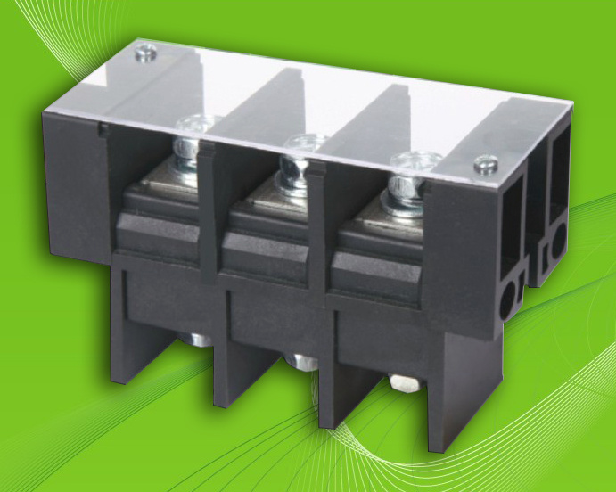 Large Power Barrier Terminal Blocks with Cap