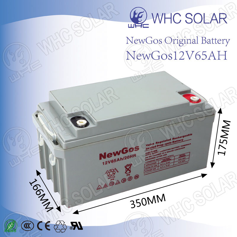 Deep Cycle Rechargeable 12V 65ah Solar Battery