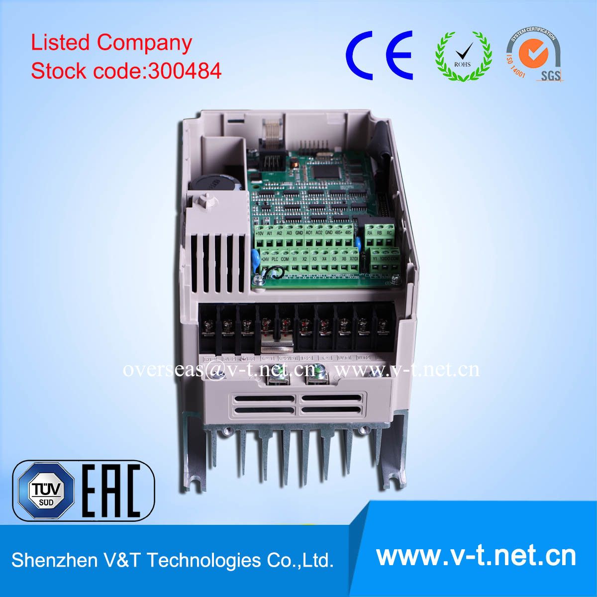 V&T V6-H 3pH Heavy Load Application Use Frequency Inverter 3.7 to 7.5kw - HD