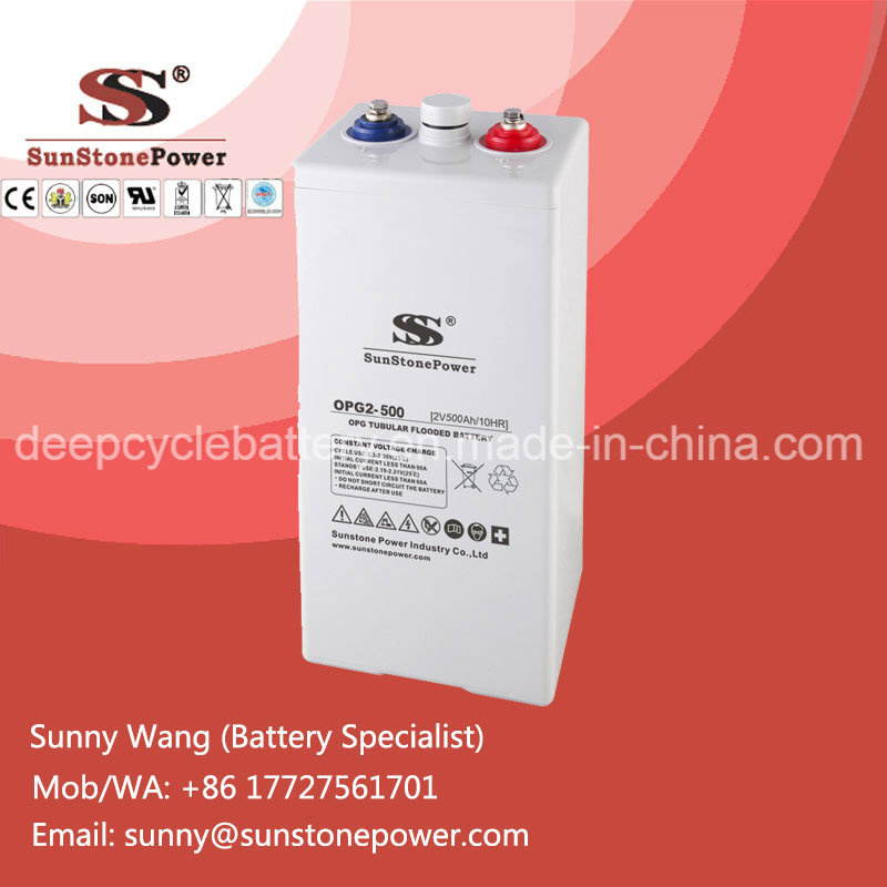 2V 500ah Renewable Energy Solar Panel Storage Battery Gel Batteries