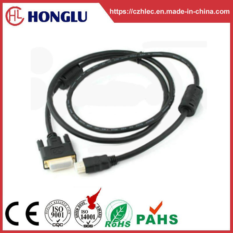 Round HDMI to DVI Cable