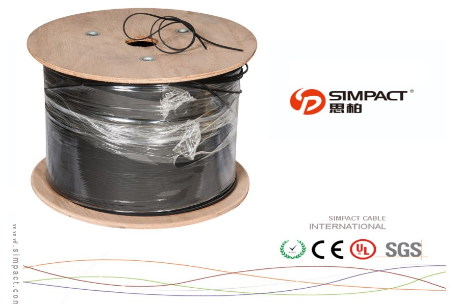 UL/CE/RoHS Two Core Butterfly Indoor FTTH Fiber Optic Cable