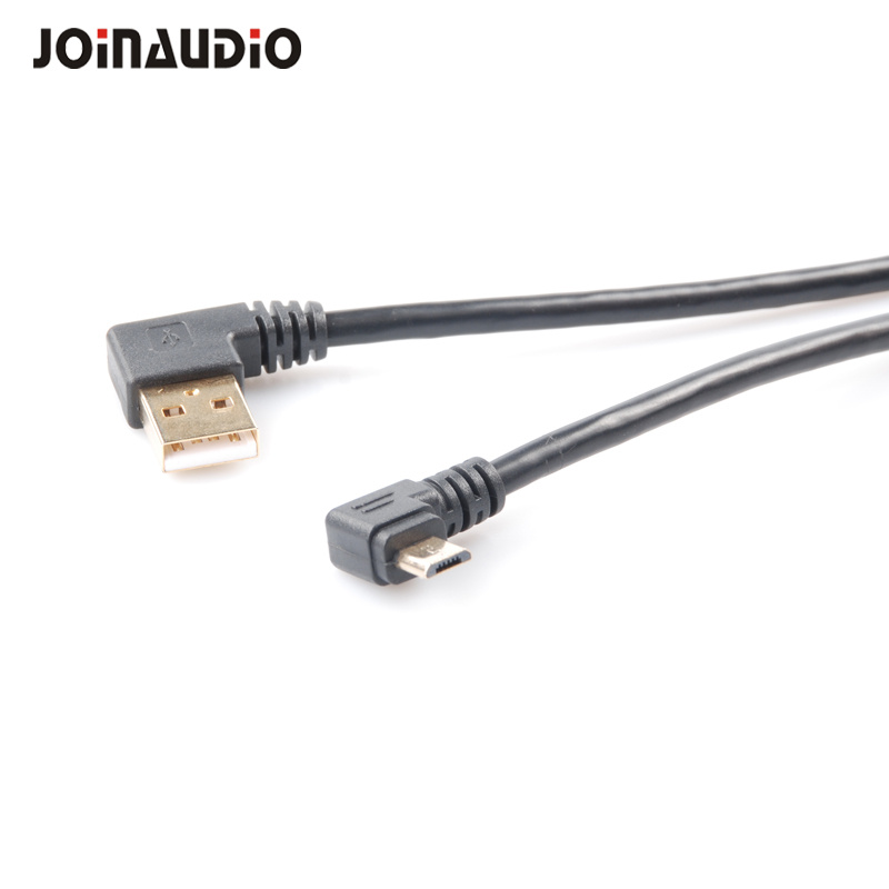 Right Angle USB2.0 Cable to Right Angle Micro USB Adapter Data Cable (9.5425)