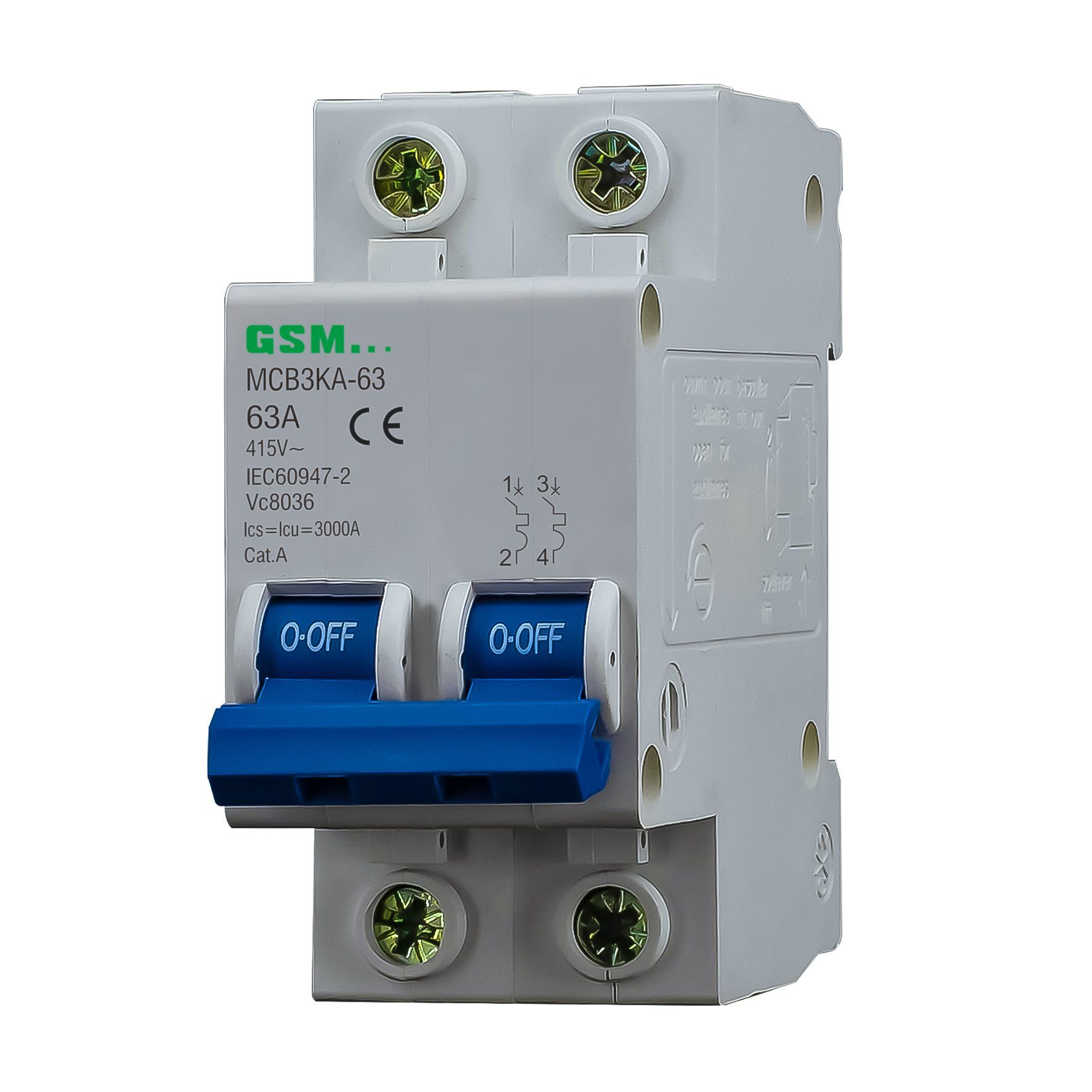 Circuit Breaker Miniature Circuit Breaker, MCB, RCD, Rcbodz47-63, C45n-63