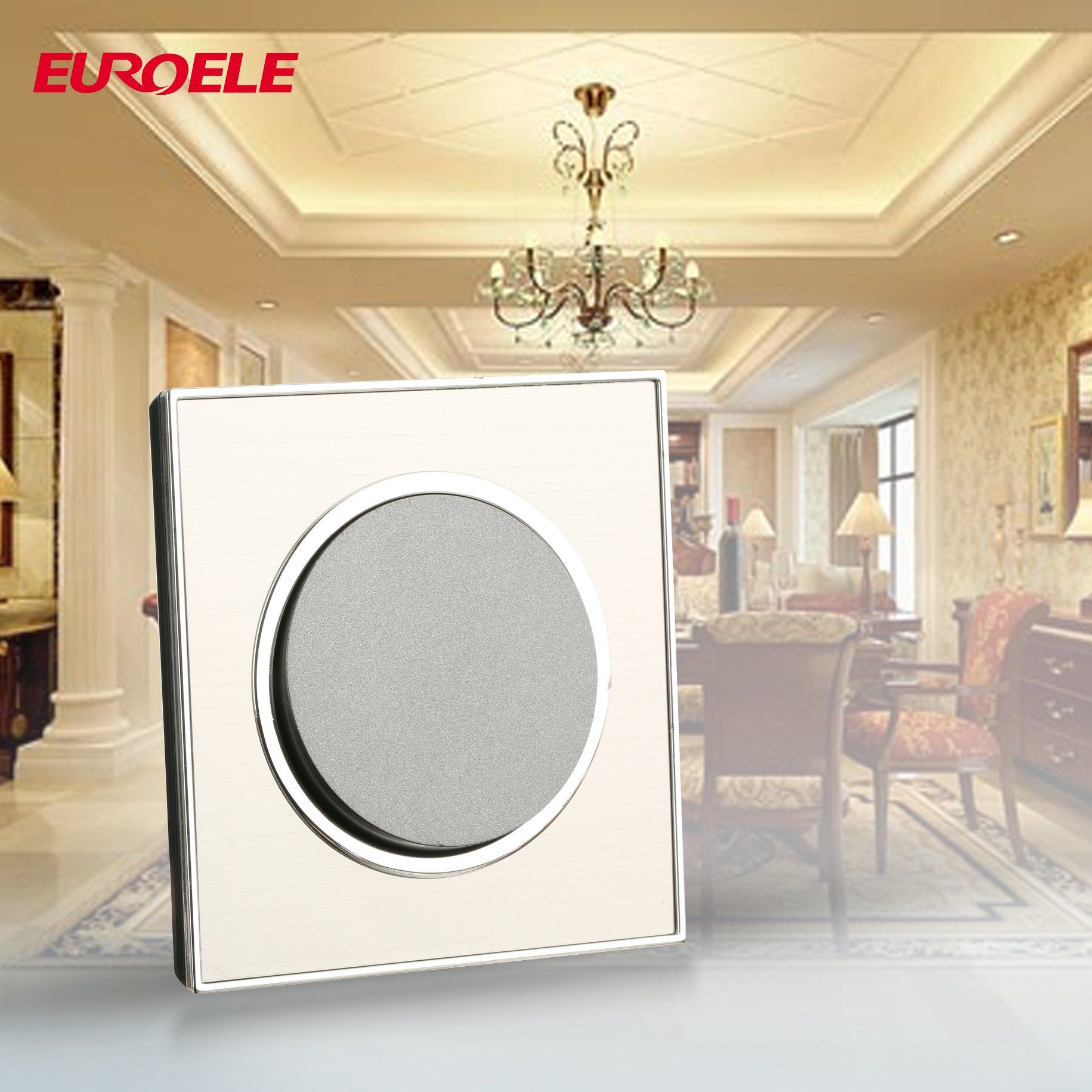 Stainless Steel Round One Gang One Way Wall Switch