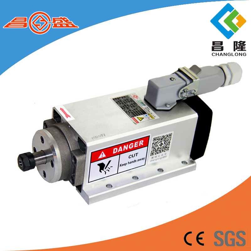 1.5kw Air Cooled High Frequency Spindle Motor with Flange for CNC Woodworking Engraving Machine