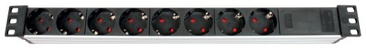 European PDU, 8way, 1u