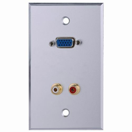 Aluminum AV Wall Socket, Face Plate (9.2056)