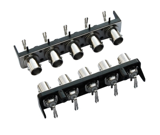 Right Angle RF Connector Multi Port BNC Coaxial Connector