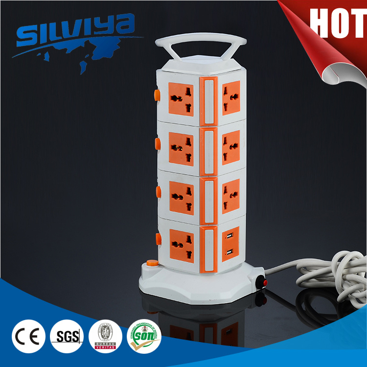 1 to 5 Layer Universal Tabletop Socket with USB