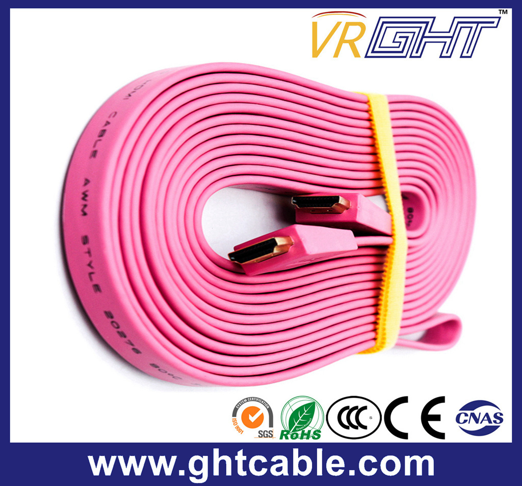 Pink High Quality Flat HDMI Cable (F016)