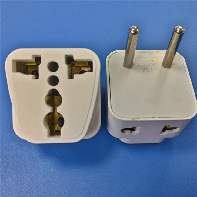 Two Round Pins Plug to Multi Fuction Adaptor (RJ-0063-1)