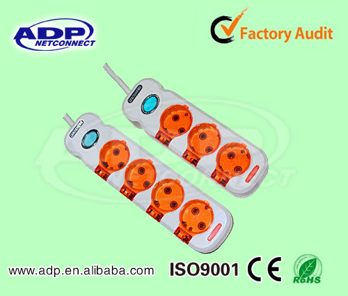 3/4/5/6 Ways European Standard Power Sockets with Independent Switch