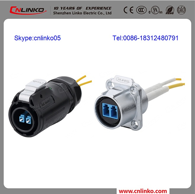 Waterproof Lp-24 Optical Fiber Connector
