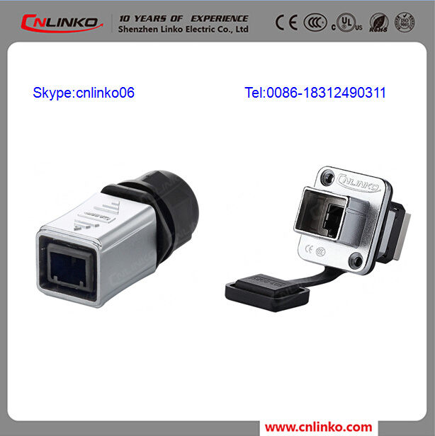 IP67 Panel Mount Waterproof RJ45 Ethernet Connector