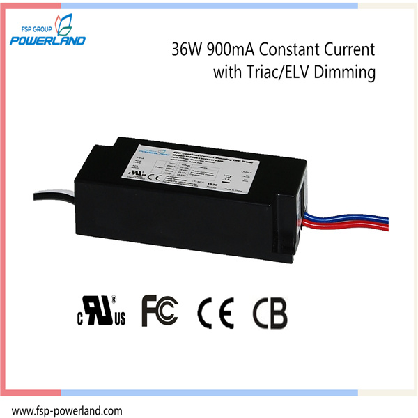 Hi-Efficiency 36W 900mA Constant Current Triac Dimmable LED Driver