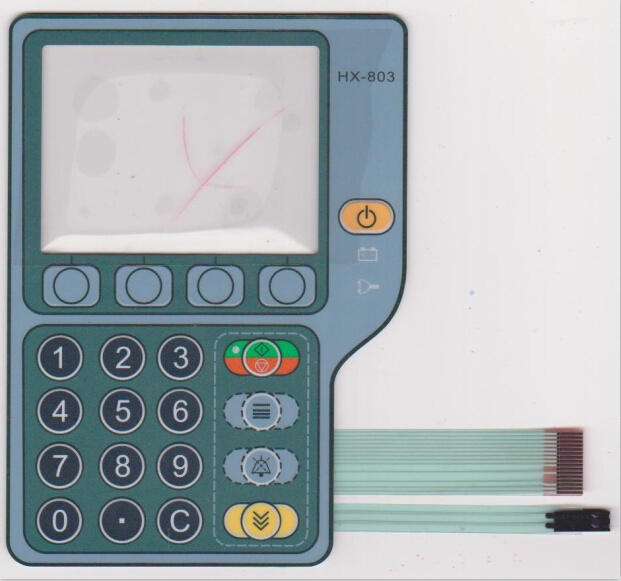Customize Silk-Screen Printed 3m Adhesive N Infusion Pump Medical Membrane Switch