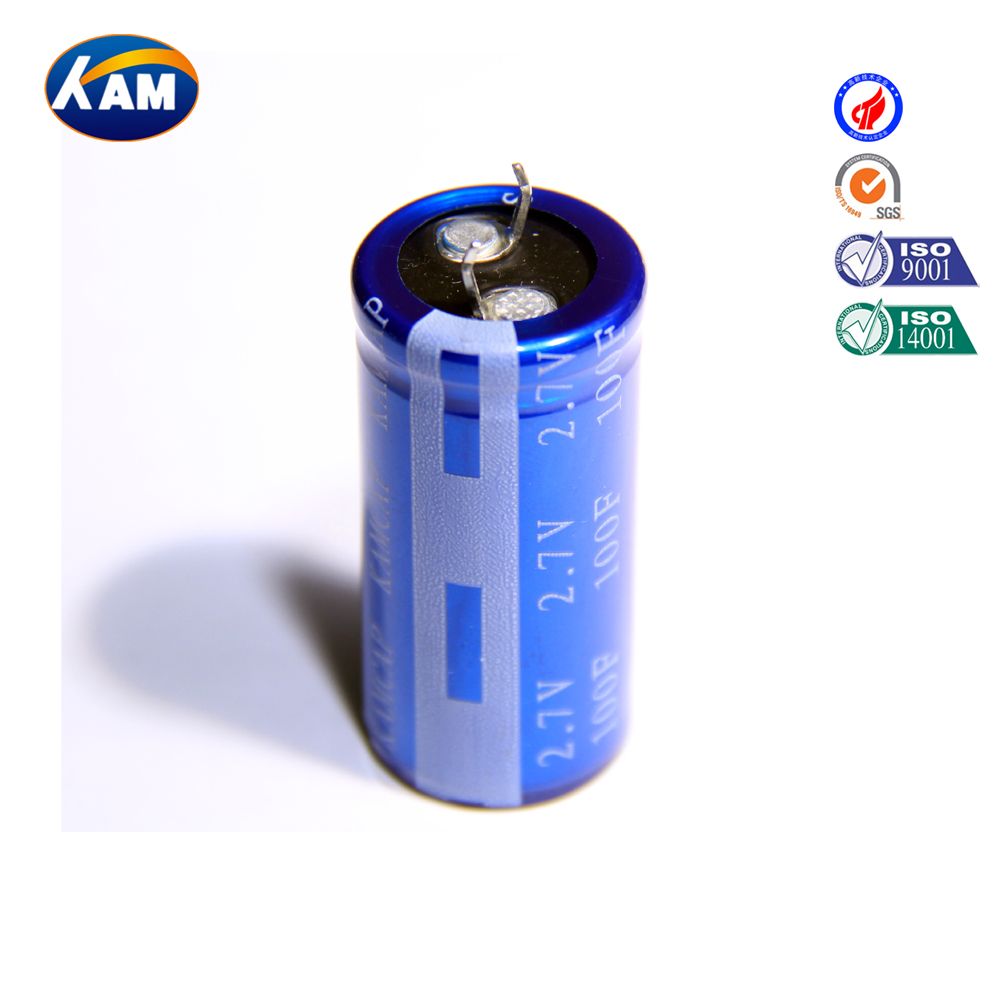 Super Capacitor 2.7V 100f Winding Series Kamcap Farad Capacitor High Quality with RAM Car Recorder Intelligent Instrumentation UPS Toy Vacuum Switch Sue