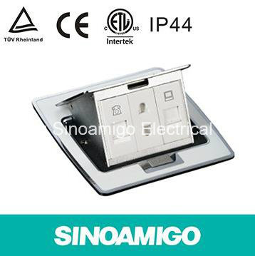 IP44 Ce TUV Raised Multifunction Floor Socket