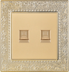 British Standard Double Internet/Double Telephone/Telephone+Internet Socket Flat (N4)