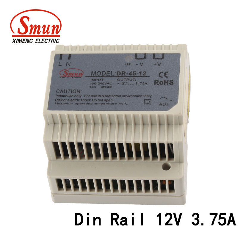 Dr-45-12 45W 12V 3.75A DIN Rail Switching Power Supply SMPS