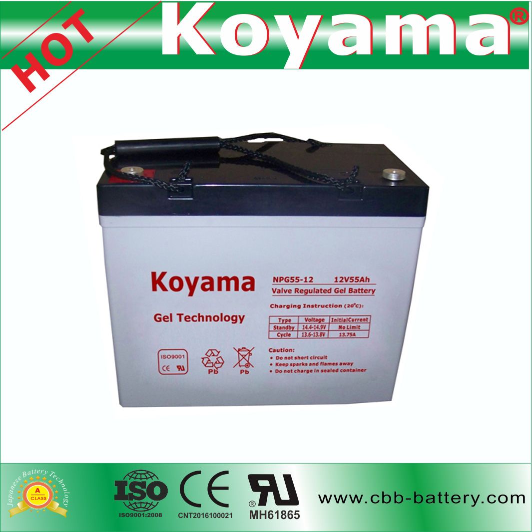 55ah 12V Gel Storage Battery for Solar Power System Npg55-12
