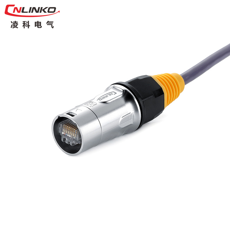 RJ45 Waterproof Connector with LED and Transformer Cat 5e