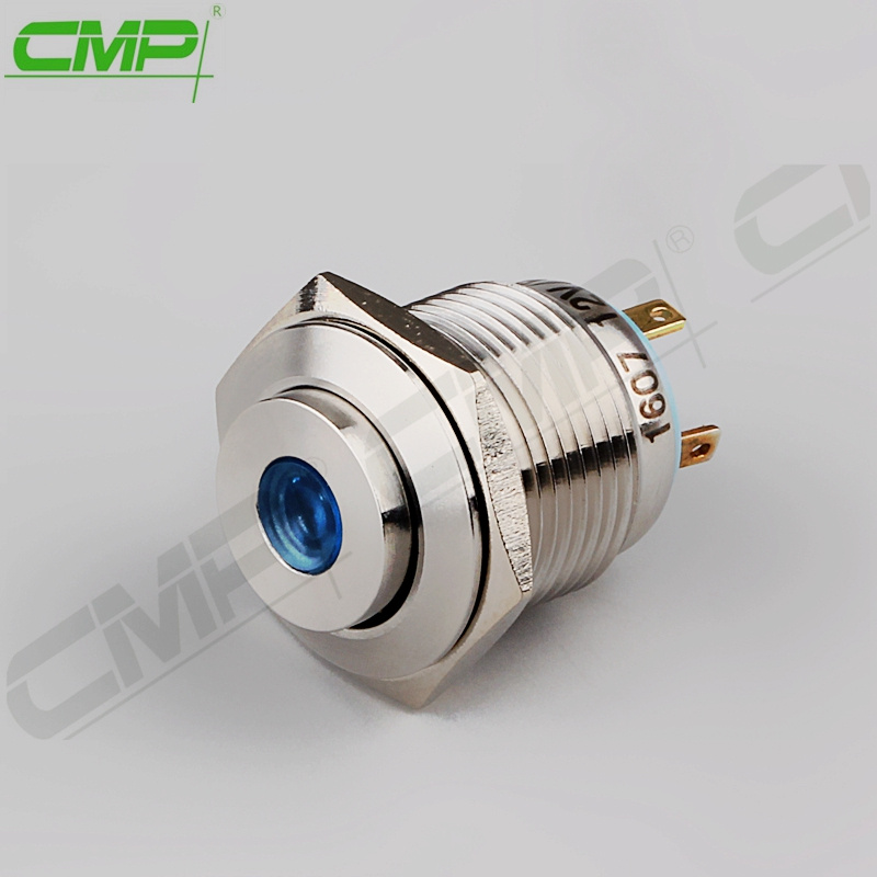 CMP Metal Momentary LED Light Illuminated Push Button Switch IP67