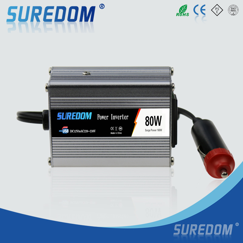 80W DC 12 V/ 24 V to AC 220 V Car Power Inverter Modified Sine Wave