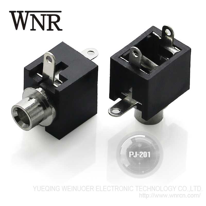 Mono Stereo Headphone Jack Pj-201 2 Pins 2.5mm Audio Jack for PCB Mount