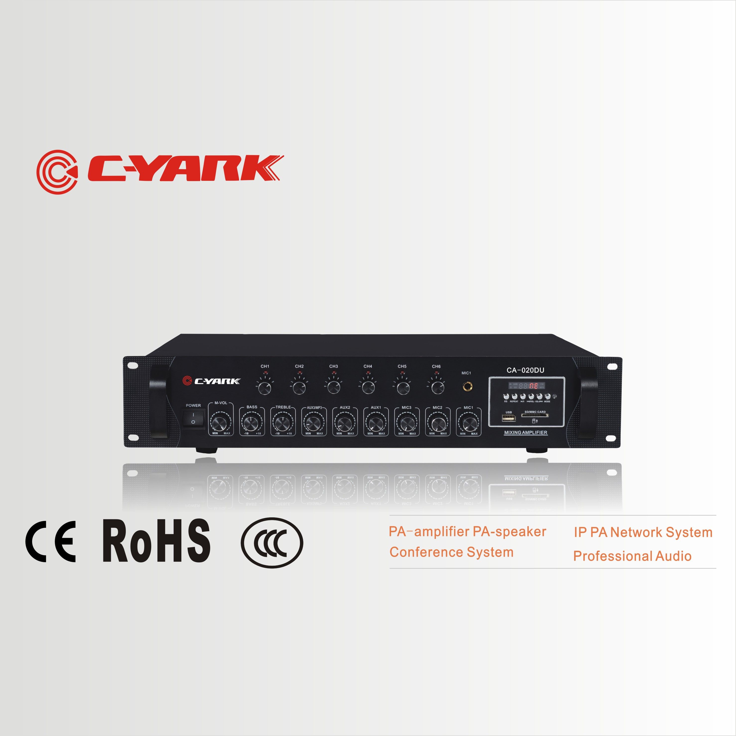 C-Yark High Quality Mixer Amplifier with Black Housing