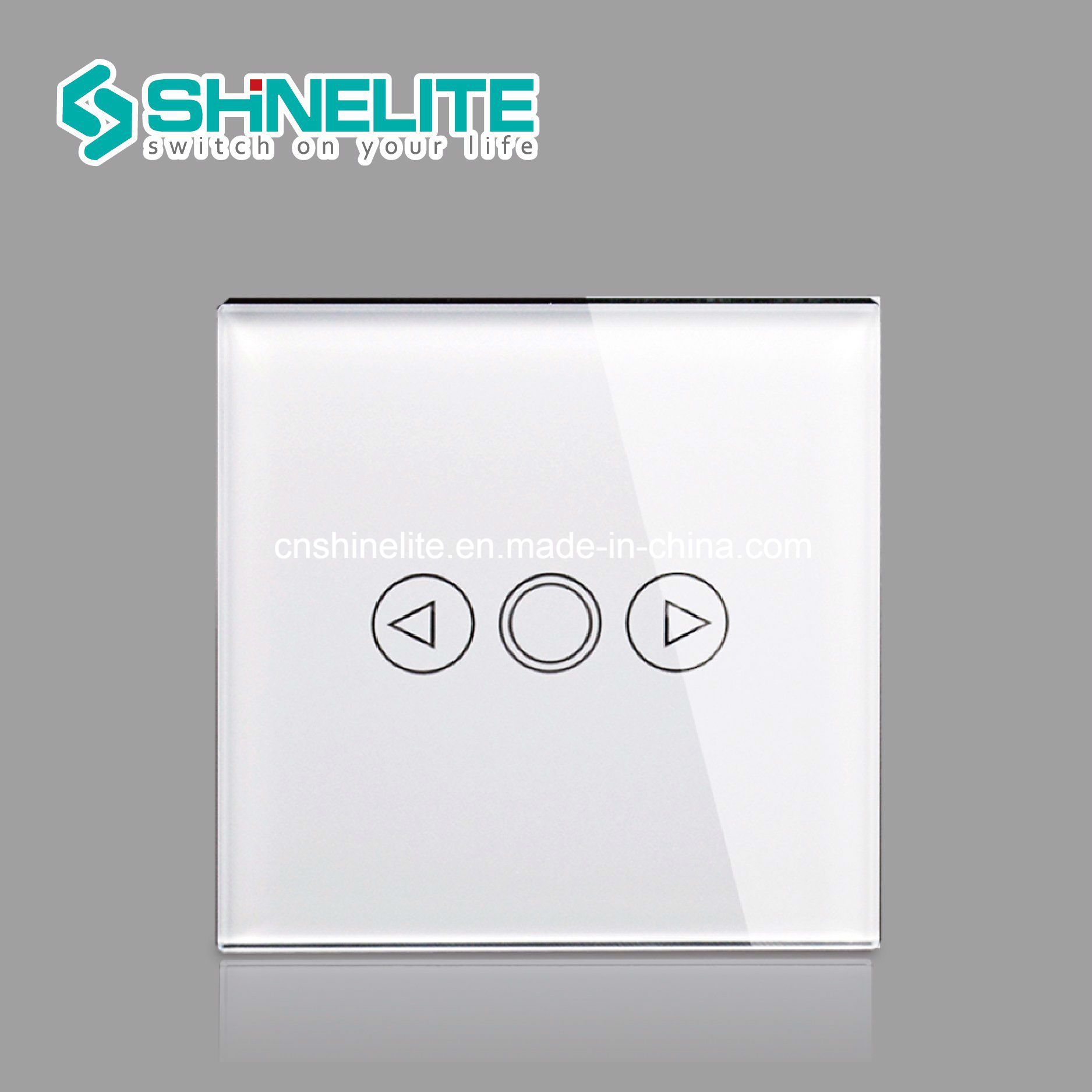 EU Standard 220V Glass Plate Touch Dimmer Switch
