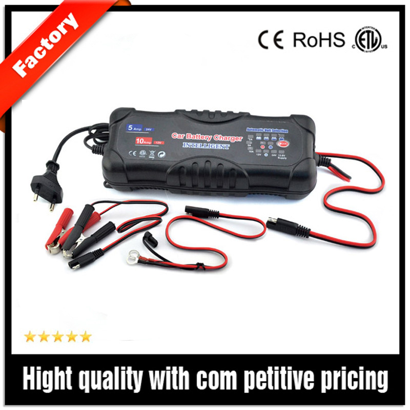 2A/5A/10A 12V 24V Automatic Battery Charger, Fully Protected Auto Battery Charger