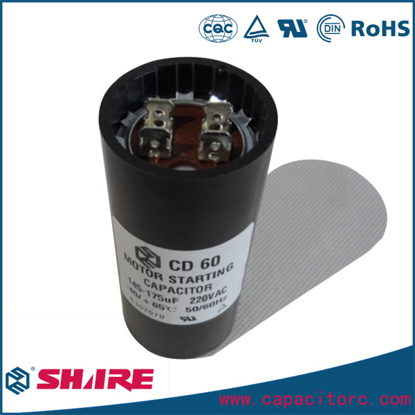 CD60 Type Motor Start Capacitor Aluminum Electrolytic Capacitor