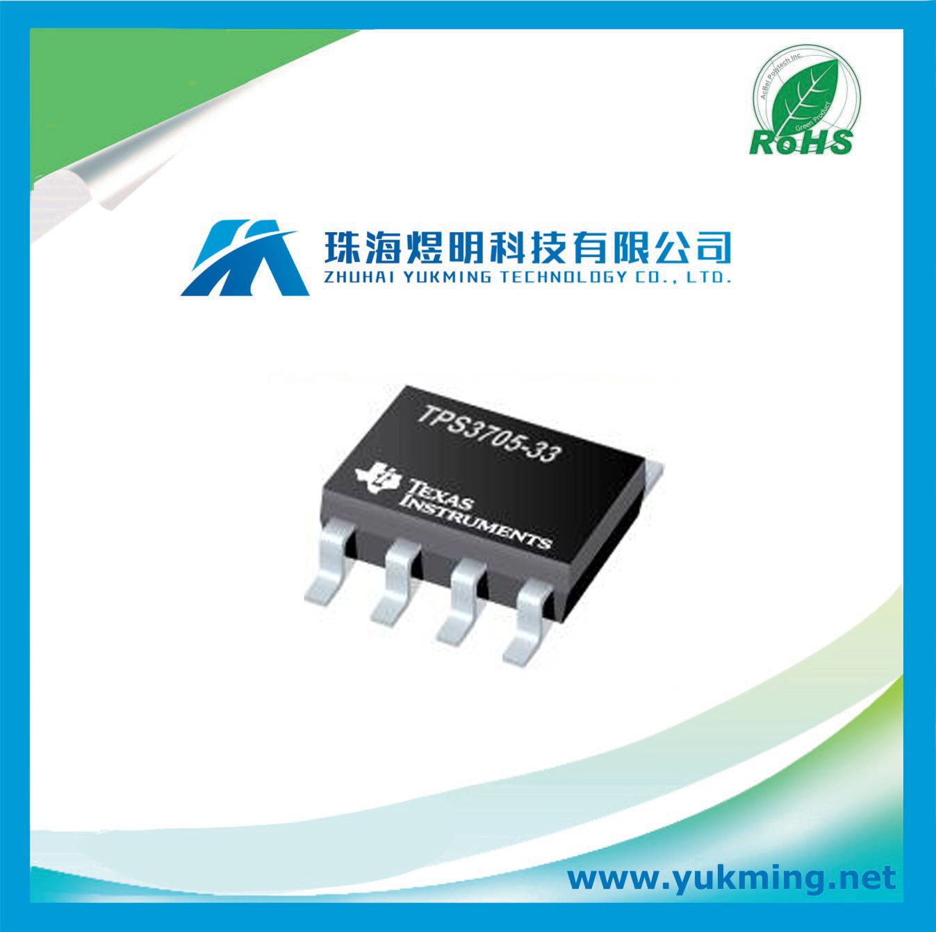 Integrated Circuit TPS3705-33D of Microprocessor Supply-Voltage Supervisor IC