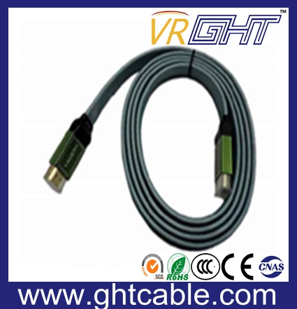 1.8m Cu High Quality Flat HDMI with Outer Braiding Jacket