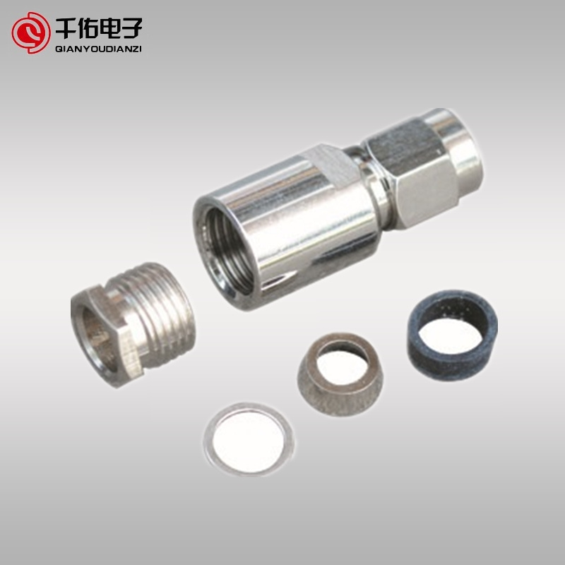 Plating Nickel and Clamp SMA Male RF Connector