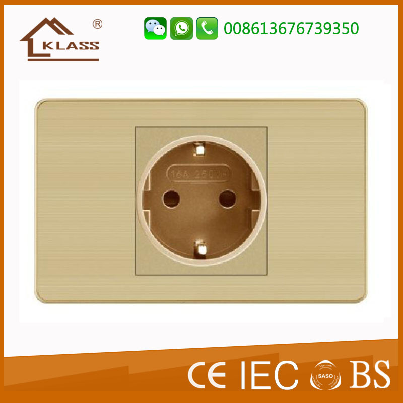 Household Appliance Socket 1 Gang 15A Germany Schuko Socket
