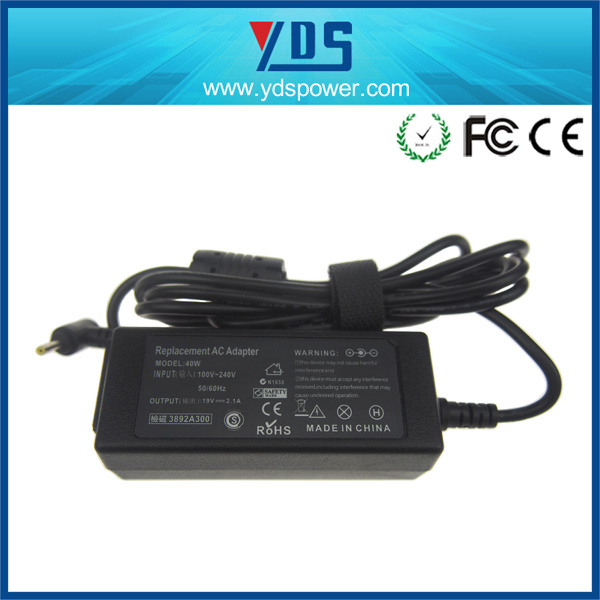 Ce FCC RoHS-Approval 19V 2.1A AC DC Replacement Laptop Adapter