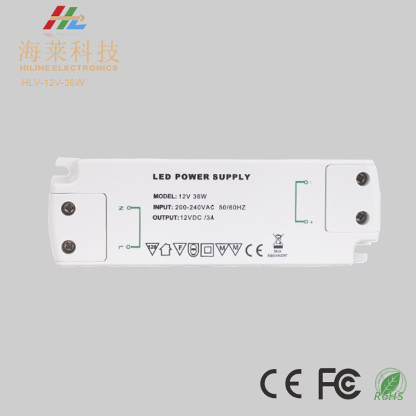 12V 24V 36W Plastic IP20 LED Driver