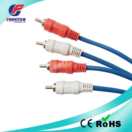 2RCA Mail to 2RCA Male Audio Video Blue Cable