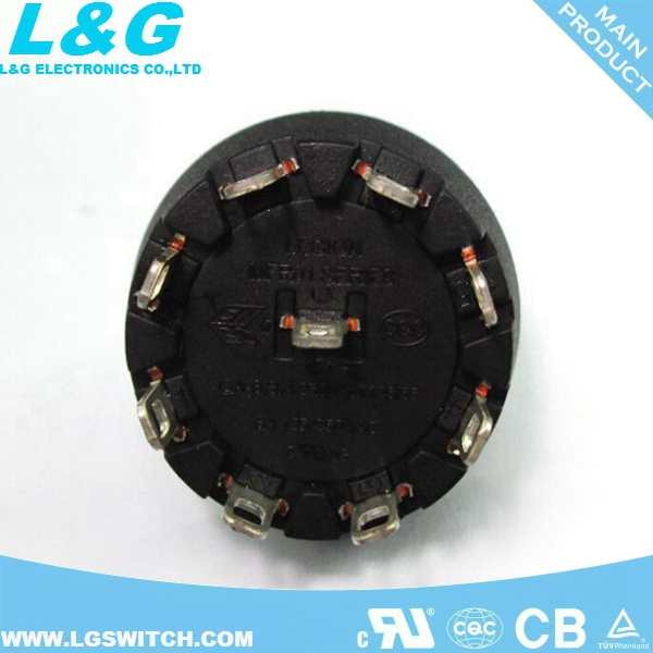 Power Control 360deg Rotating Sp8t 8 Position Rotary Switch