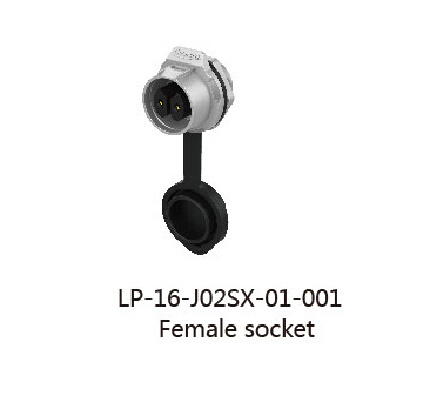 2pin Panel Mount Female Socket for Tri-Proof Lighting