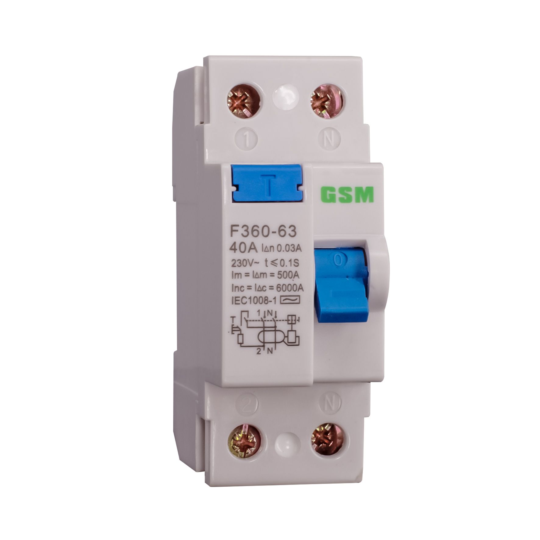 Residual Current Circuit Breakers RCCB, RCD, RCBO F360-63 2p